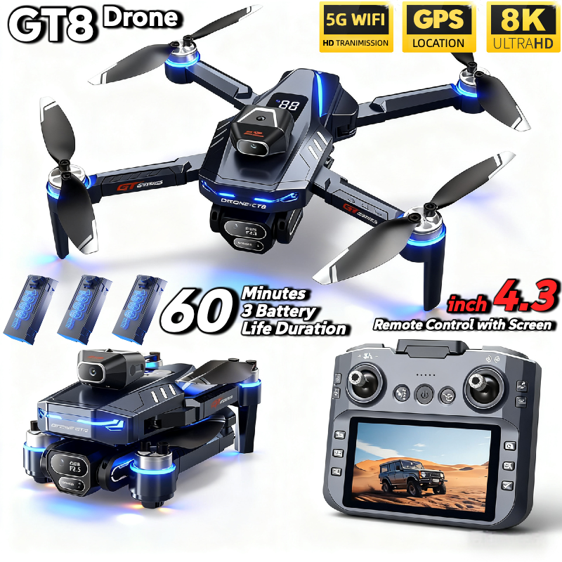 Drone Multispectral - Drone GT8 authentique avec caméra double