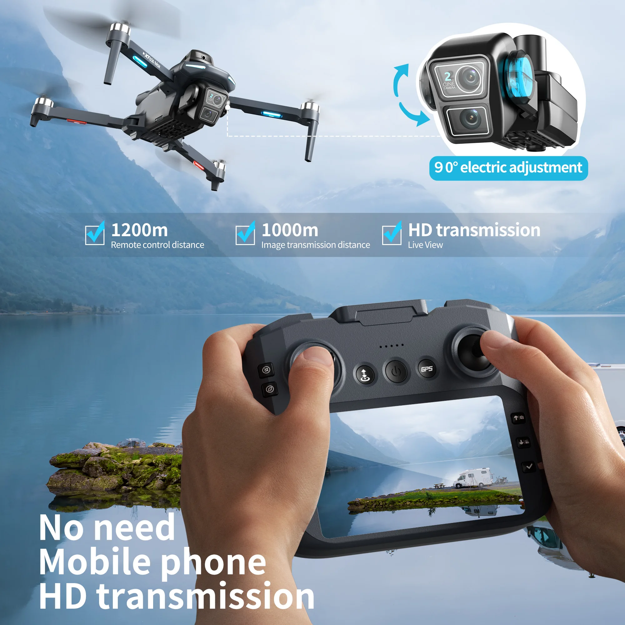 Drone professionnel Lenovo XT6 - Drone Photogrammetry avis et prix