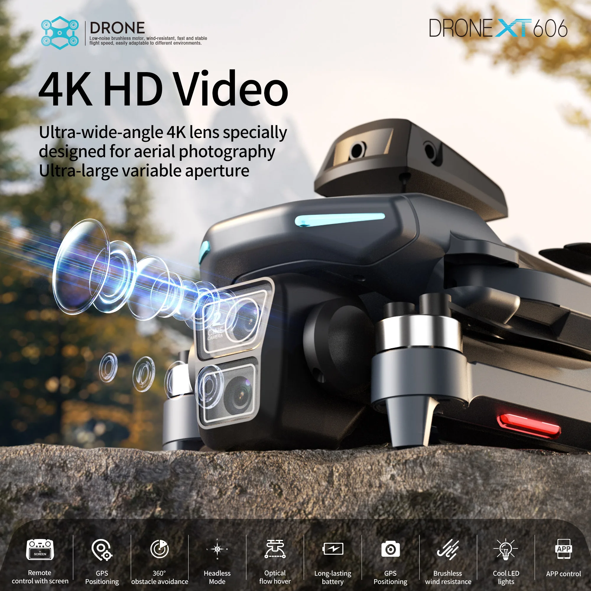 Drone GPS Lenovo XT606 MAX 4K  - Drone Photogrammetry avis et prix