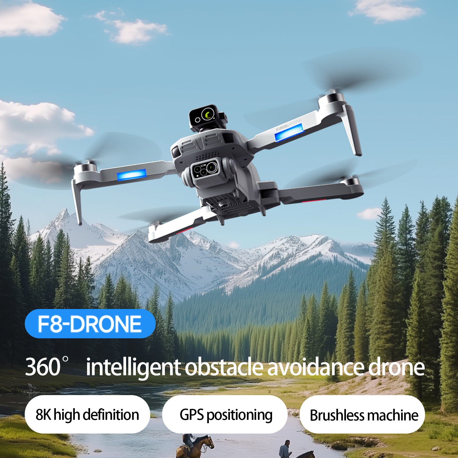 Drone GPS F8 MAX, caméra profe - Drone Photogrammetry avis et prix